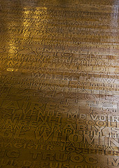 Words from the Seattle Public Library's Floor